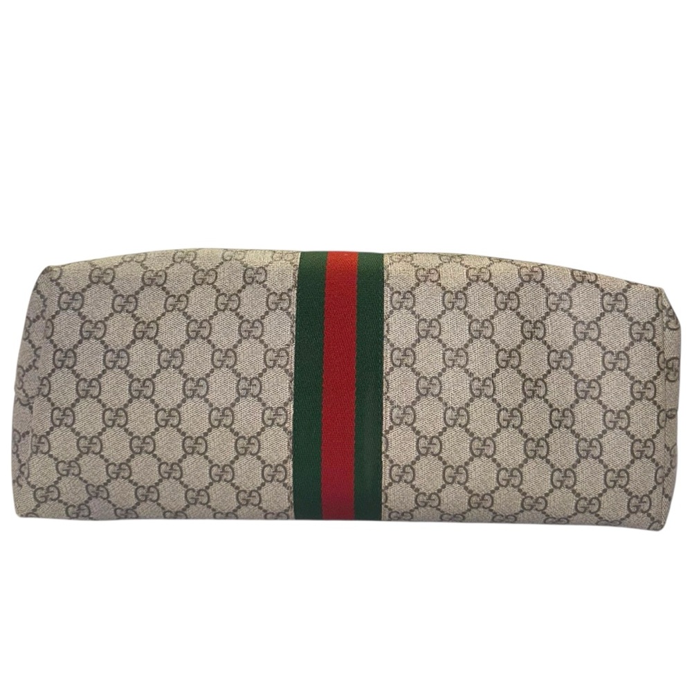 Gucci Ophidia GG Supreme Canvas Tote Bag Brown Green Red Stripe - Picture 8 of 16
